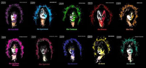 Kiss Band Makeup, Kizz Band, Bruce Kulick, Banda Kiss, Kiss Costume, Kiss Members, Eric Carr, Rock N Roll Art, Rock Band Posters