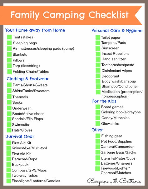 Family Camping Checklist Family Camping Checklist, Camping Checklist Family, Kids Camping, Pads Tampons, Camping List, Sleep Over, Festival Camping, Sleeping Pads, Camping Checklist