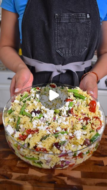 Staley Lane on Instagram: "Enjoy this delicious and easy summer orzo salad! I love the lemon basil vinaigrette that adds such a brightness to the dish! Toss in your favorite veggies and serve to your guests as a crowd pleasing pasta salad! Full recipe is linked in bio!  •https://saucedupfoods.com/fresh-and-easy-summer-orzo-salad/ •#pasta #pastasalad #orzo #summerrecipes #saucedupfoods" Pasta Orzo Salad, Easy Orzo Pasta Salad, Orzo Pesto Pasta Salad, Orzo Salad Recipes Cold, Summer Orzo Salad, Summer Orzo, Orzo Pasta Salad Recipe, Lemon Basil Vinaigrette, Orzo Salad Recipes