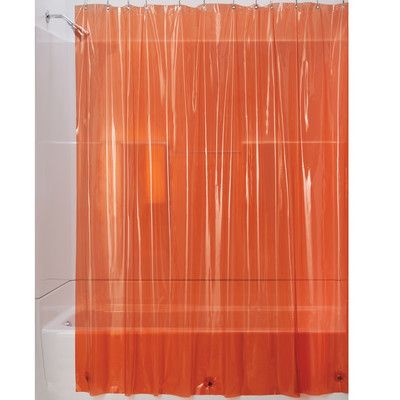 Homemade Xmas Decorations, Red Shower Curtains, Orange Shower Curtain, Plastic Shower Curtain, Cool Shower Curtains, Transparent Top, Vinyl Liners, Shower Curtain Liner, Bedroom Bliss