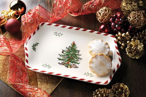 Christmas Tree Peppermint Platter Peppermint Dessert, Christmas Tree Village, Christmas Tree And Santa, Yule Log, Dessert Tray, Spode Christmas Tree, Spode Christmas, Diy Advent Calendar, Mince Pies