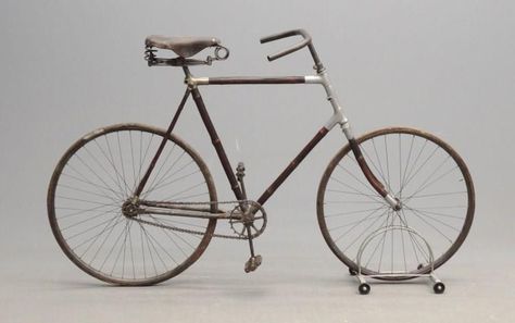 Old bamboo bicycle... late 1800's---early 1900's... details unknown... Old Cycle, Bamboo Bicycle, Blue Stockings, Henry Ford Museum, Old Bicycle, Vintage Bicycles, Victorian Era, Cycling, Bicycle