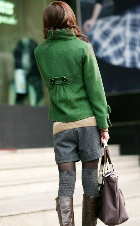 A Woman, Walking, Socks, Boots