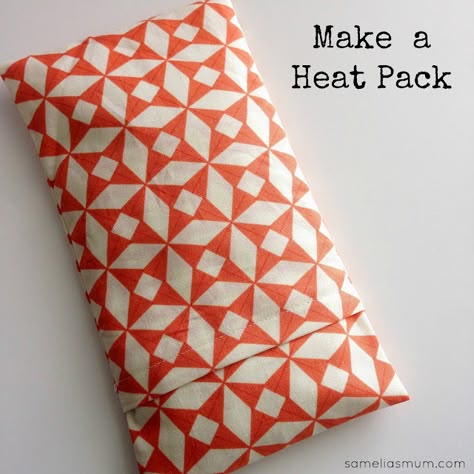 Diy Heat Pack, Homemade Heating Pad, Rice Heat Pack, Diy Heating Pad, Rice Packs, Microwave Heat Pack, Sewing Template, Stitching Diy, Rice Heating Pads