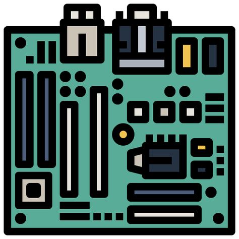 Motherboard Cpu Drawings Computer, Motherboard Drawing, Technology Icon, Computer Hardware, Video App, What Can I Do, All Icon, Displaying Collections, Computer Components