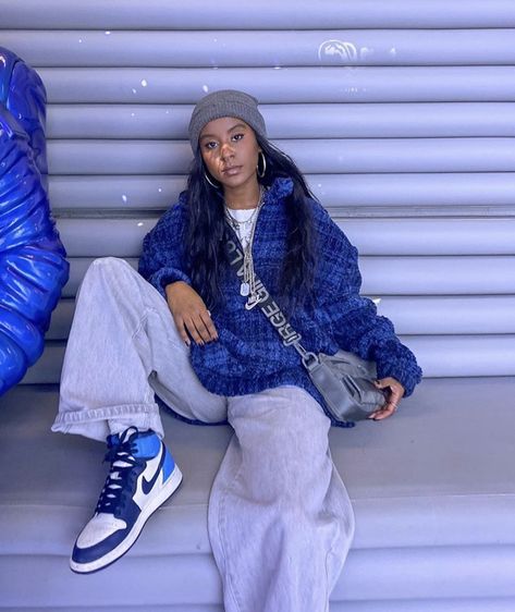 Cierra Nia, Hip Hop Dance Outfits, Skater Girl Outfits, Streetwear Fits, Jordan Outfits, Blue Streetwear, Looks Street Style, Streetwear Fashion Women, Dope Outfits