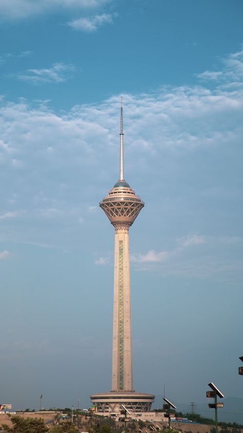 Milad Tower Wallpaper, Lightbox Design, Iran Photography, Milad Tower, Christmas Tower, Iran Today, Adidas Iphone Wallpaper, Iran Flag, Blue Sky Photography