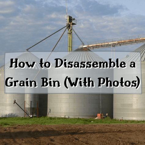 How to Disassemble a Grain Bin: Picture Tutorial | Dengarden Grain Bin Fire Pit, Grain Bin Cabin, Grain Bin Ideas, Rustic Outdoor Structures, Bin Gazebo, Grain Bin House, Bin House, Grain Bins, Hunting Cabin Decor