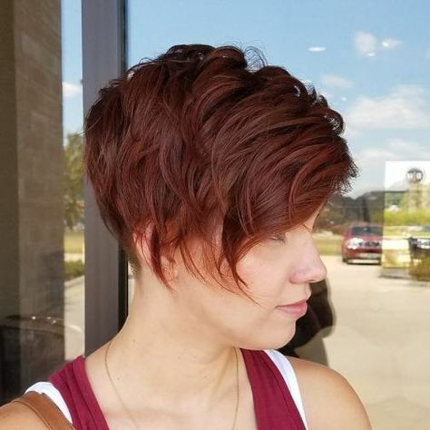 Choppy Pixie Haircut, Auburn Pixie, White Pixie Cut, Asymmetrical Pixie Haircut, Short Haircuts Ideas, Choppy Pixie, Layered Pixie Haircuts, Very Short Pixie Cuts, Side Bun Hairstyles