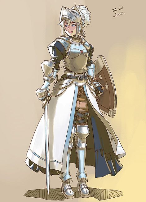 knight, warrior, fighter, plate armor, longsword, shield Conquest Paladin, Good Anime, Magical People, Evelynn League Of Legends, Armor Ideas, Chara Design, Female Armor, Monster Girls, Heroic Fantasy