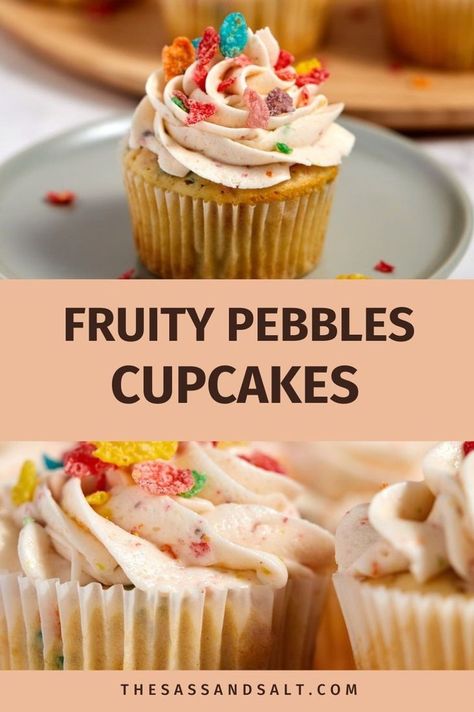 Transform your baking with our colorful and crunchy Fruity Pebbles Cupcakes. This recipe takes you step by step through creating vibrant cupcakes from scratch, topped with a generous layer of Fruity Pebbles for that irresistible crunch. Ideal for anyone looking to add a pop of color and texture to their desserts. Whether it's a special occasion or a treat for the weekend, these cupcakes are sure to be a hit with both kids and adults alike. Fruity Pebbles Cupcakes, Fruity Pebble Cupcakes, Cupcakes Colorful, Cupcakes From Scratch, Fruity Pebble, Fruity Pebbles Cereal, Pebbles Cereal, Kid Friendly Dessert, Quick Treats