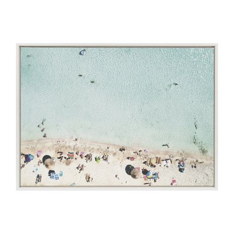 Rosecliff Heights Turquoise Beach From Above 2 by Amy Peterson - Floater Frame Photograph on Canvas & Reviews - Wayfair Canada Beach From Above, Beachy Wall Art, Turquoise Beach, Art Plage, Coastal Prints, Framed Photographs, Coastal Beaches, Framed Canvas Wall Art, Beach Art