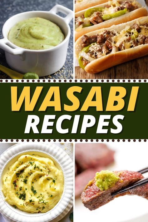 Forget everything you think you know about Japanese horseradish because these deliciously spicy wasabi recipes go way beyond a simple sushi dinner. Wasabi Chicken, Wasabi Powder Recipes, Wasabi Recipes Homemade, Recipes With Wasabi, Wasabi Shrimp Recipe, Wasabi Cream Sauce Recipe, Wasabi Aioli Recipe, Recipes Using Wasabi, Wasabi Butter Sauce