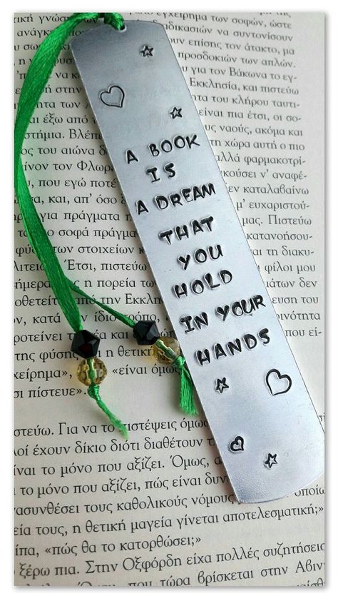 Quotes For Readers Bookmarks, Quotes For Bookmarks, Bookmark Personalized, Bookmarks Quotes, Handmade Bookmarks Diy, Bookmarks For Books, Creative Bookmarks, Bookmark Craft, Metal Stamped Jewelry