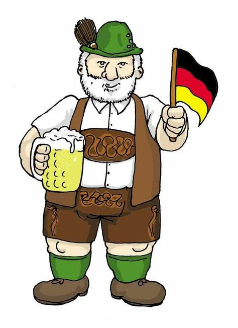 Cartoon German Bavarian Trachten Northern Germany, German Men, German Outfit, Cruise Europe, German Heritage, Oktoberfest Party, Fantasy Concept, German Flag, German Girl