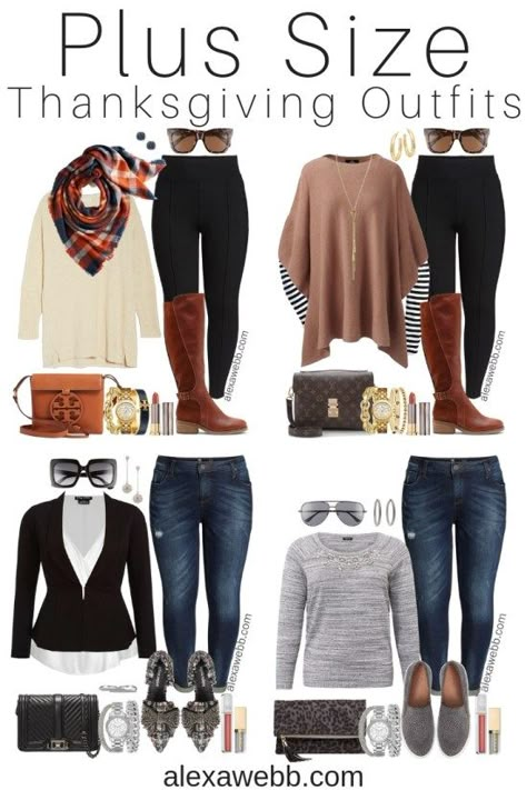 Plus Size Thanksgiving Outfits  Part 2 Plus Size Fall Fashion For Women Over 40, Plus Size Outfits With Jeans, Plus Size Mom Outfits, Plus-koon Muoti, Party Outfit Plus Size, Outfits For Plus Size Women, How To Wear Boyfriend Jeans, Plus Size Herbst, Plaid Coat Women