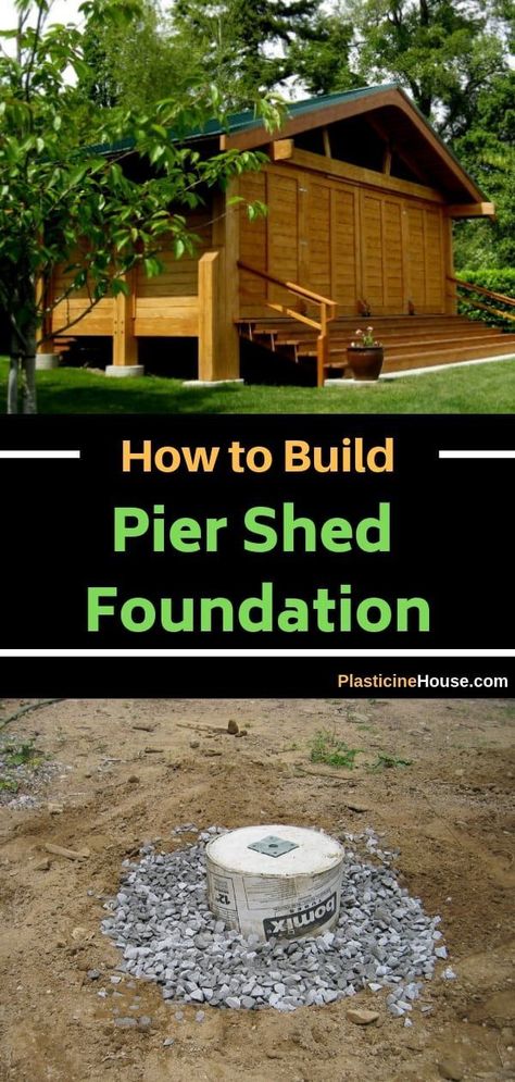 Shed House Conversion, Shed Foundation Ideas, Shed Accessories, Shed Foundation, Building A Shed Base, Pier And Beam Foundation, Shed Ramp, Garden Shed Plans, Shed Tiny Home