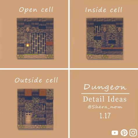 Minecraft Dungeon, Dark Dungeon, Small Youtuber, Minecraft Modern City, Minecraft Kingdom, Minecraft Images, Minecraft Blocks, Minecraft Interior Design, Cool Minecraft Creations