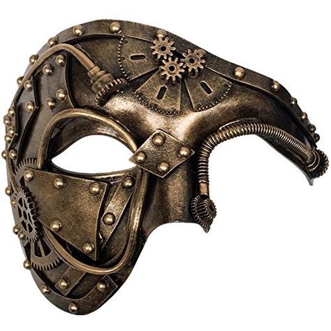 Phantom Mask, Moda Steampunk, Steampunk Aesthetic, Model Tattoo, Mode Steampunk, Steampunk Mask, Pyramid Collection, Steampunk Crafts, Steampunk Decor