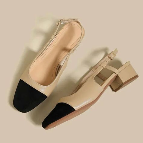 New 2025 Summer Women's Sandals Elegant Medium Heel Toe Mules Comfortable Office Women's Shoes Buckle Heels Dress Shoes - AliExpress 322 Korean Colors, Buckle Heels, Office Shoes Women, Modern Sandals, Comfortable Office, Womens Sandals Summer, Loafer Slippers, Buckled Heels, Mary Jane Heels