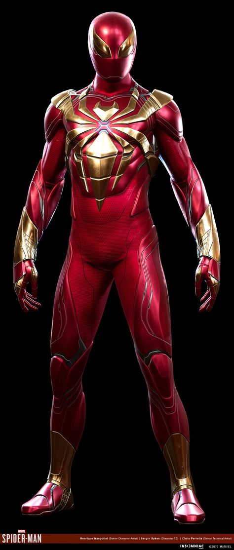 ArtStation - Marvel's Spider-Man: Iron-Spider Suit, Henrique Naspolini Iron Spider Concept Art, Spiderman Concept Art Suit, Spiderman Suit Concept Art, Alternate Spiderman, Spiderman Concept Art, Spiderman Unlimited, Spider Suits, Marvel Ideas, Iron Spider Suit