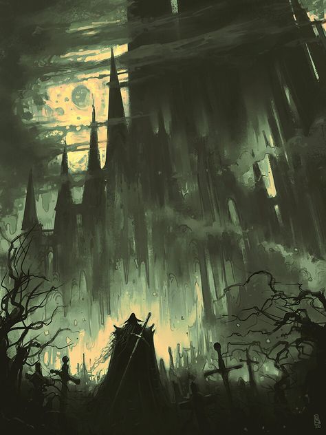 Vampire Hunter D Bloodlust, Indrid Cold, Vampire Hunter D, Vampire Art, Vampire Hunter, Gothic Horror, Fantasy Aesthetic, Environment Design, Sci Fi Fantasy