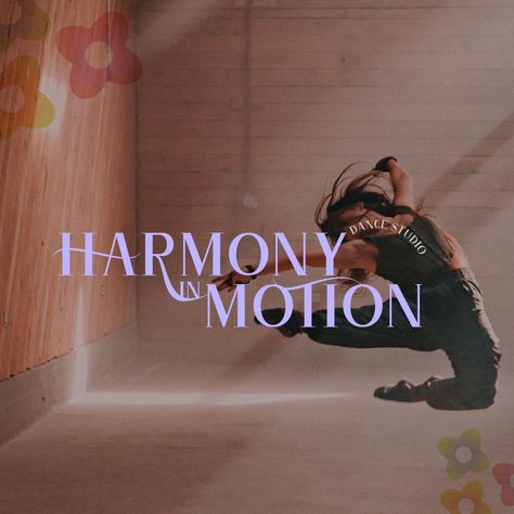 Harmony In Motion is a dance studio that required a logo and merch design, plus any extras! Super fun brief this week from  #thebriefclub Dance Studio Branding, Pole Dance Studio, Dance Logo, Dance Crew, Motion Logo, Merch Design, Dance Company, Studio Logo, Dance Studio