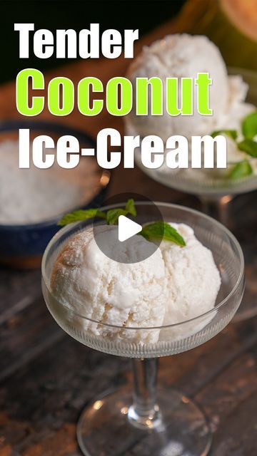 Tarla Dalal Recipes on Instagram: "homemade coconut ice-cream recipe | tender Indian coconut ice-cream | eggless coconut ice cream at home |

Ingredients

For Homemade Coconut Ice Cream
3/4 cup coconut meat (nariyal ki malai)
1/4 cup coconut water (nariyal ka pani)
1/2 cup coconut milk (nariyal ka doodh)
1 cup beaten whipped cream
1/3 cup condensed milk
1/4 tsp vanilla extract
2 tbsp finely chopped tender coconut meat

#coconuticecream #icecream #fbreels" Ice Cream Using Coconut Milk, Homemade Coconut Milk Ice Cream, Tender Coconut Ice Cream, Coconut Milk Vanilla Ice Cream, Coconut No Churn Ice Cream, Malai Recipe, Ice Cream In Coconut Shell, Homemade Coconut Ice Cream, Coconut Ice Cream Recipes