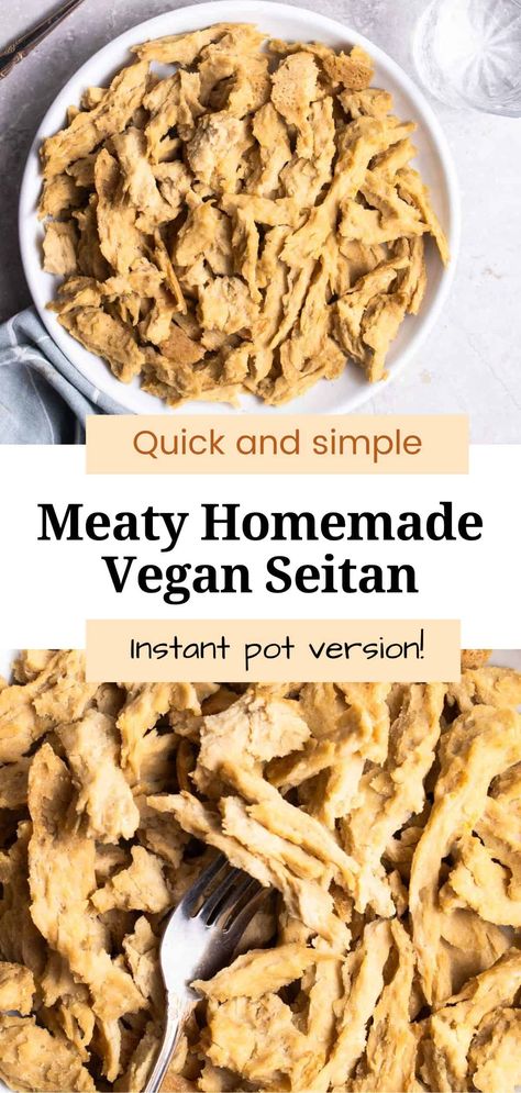 You can easily make seitan from scratch following this instant pot seitan recipe! With just a few ingredients, you can make this versatile chicken alternative that is meaty, juicy, and protein-packed. Instant Pot Seitan, Make Seitan, Vegan Philly Cheesesteak, Seitan Recipe, Seitan Recipes, Savory Foods, Tofu Stir Fry, Plant Based Whole Foods, Vital Wheat Gluten