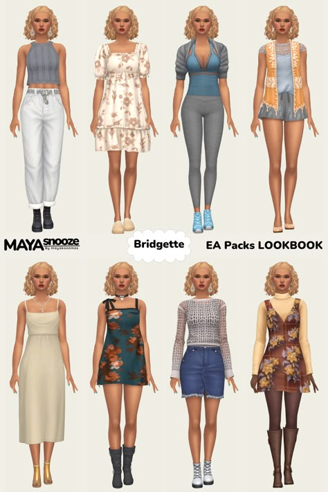 Needs EA Packs/ MOD-FREE/ CC Hairs by SimsTrouble. Sims 4 Clothes No Cc, Sims4 Story Ideas, Sims 4 Base Game Outfits Ideas Y2k, Sims Summer Outfit, Sims 4 Mom Outfits No Cc, Sims 4 Looks No Cc, Sims No Cc Outfits, Sims 4 Growing Together Outfits, Sims 4 Outfits No Cc Base Game