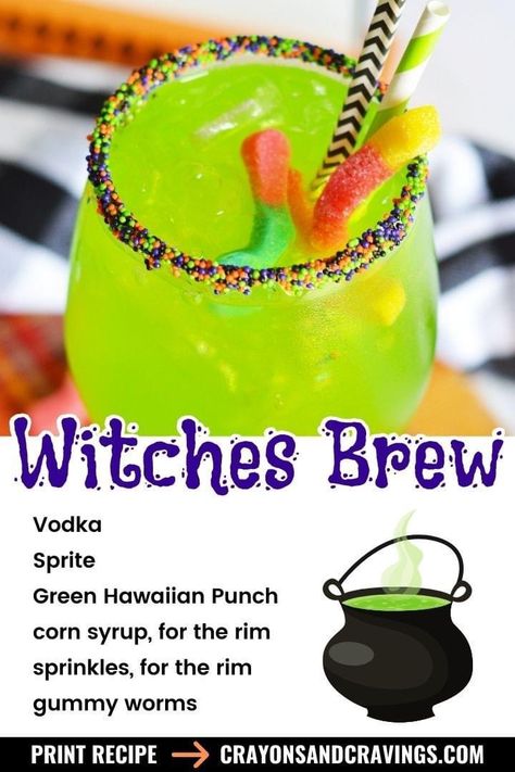 Green Non Alcoholic Punch, Vodka Batch Drinks, Green Boozy Punch, Green Hawaiian Punch Alcohol, Hawaiian Punch And Sprite Recipe, Punch With Hawaiian Punch And Sprite, Tipsy Zombie Drink Recipe, Green Hawaiian Cocktail, Best Halloween Punch Alcoholic