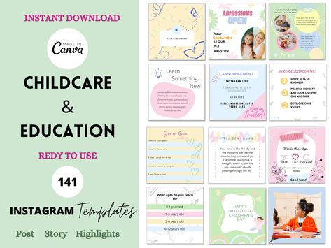 An absolute Best Seller! Preschool Social Media, Children's Clinic, Play Therapist, Canva Instagram Templates, Child Therapy, Childcare Center, Speech Therapist, Parenting Guide, Early Education