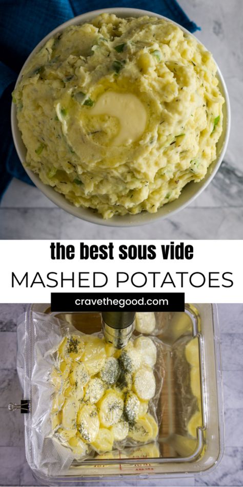 Sous Vide Thanksgiving Recipes, Sous Vide Mashed Potatoes, Easy Vegetable Side Dish, Sous Vide Vegetables, Potato Side Dishes Easy, Chives Recipe, Cooked Potatoes, Perfect Mashed Potatoes, Easy Vegetable Side Dishes