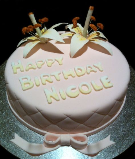 Happy Birthday Nicole! Nicole Name, Happy Birthday Nicole, Paris And Nicole, Tier Cakes, Single Tier Cake, Cake Name, Simple Cake, Birthday Name, Canberra