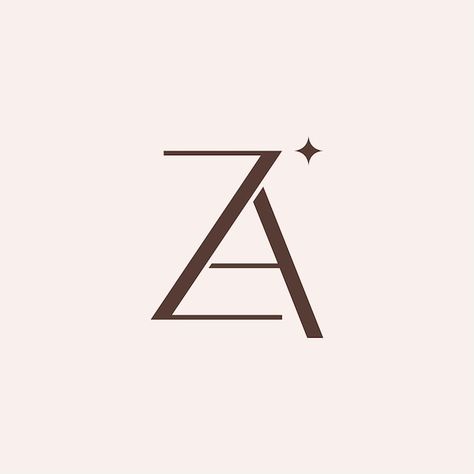 Vector beauty fashion elegant monogram z... | Premium Vector #Freepik #vector #elegant #elegant-alphabet #serif #fashion-font A Z Logo, Elegant Alphabet, Fashion Logo Branding, Elegant Monogram, Typo Logo, Monogram Logo Design, Z Logo, Packing Design, Luxury Logo