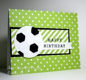 Birthday Card For Boys, Birthday Card For Men, Grandson Birthday Cards, Men's Birthday, Handmade Greeting Card Designs, Card For Men, Lime Punch, Happy Birthday Cards Printable, Ball Ideas