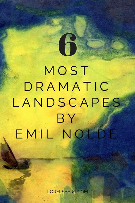 Emil Nolde, born in 1867, was a German-Danish painter who stands out for his bold use of colour. He was part of a group of group of expressionists called “Die Brücke” (the Bridge) who were all about using bright colours to convey strong emotions. Nolde’s work has always fascinated me, especially his landscapes. I mean … Emil Nolde Paintings, Expressionist Landscape Paintings, Expressionist Landscape, Emil Nolde, Dramatic Landscape, Strong Emotions, Expressionist Artists, Expressionist Art, Expressionist Painting