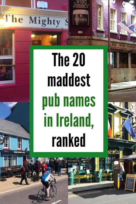 Could these be some of the craziest names you’ve ever heard for a pub? Read on to find out if you’ve ever visited🤣☘️ Irish Pub Interior, Irish Pub Decor, Pub Names, Dublin Pubs, Crazy Names, Limerick City, Best Of Ireland, Irish Beer, Irish Names