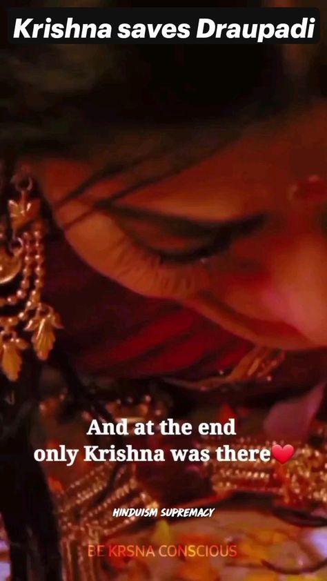 Draupadi And Krishna, Krishna And Draupadi, Krishna Video, Signs He Loves You, Krishna Gif, Radha Krishna Songs, Whatsapp Videos, Radha Krishna Quotes, Krishna Book