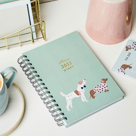 Stationery for Summer | Martha Brook Diary Format, 2023 Diary, Diary Pages, Personalised Diary, Dachshund Illustration, Weekly Diary, Diary Diy, Dapper Dogs, Daily Diary