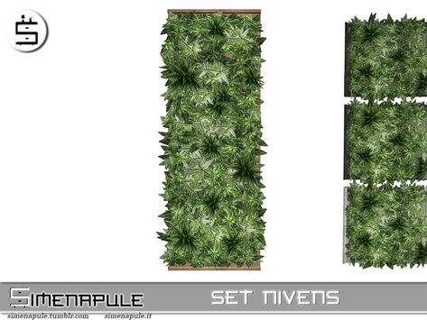 The Sims Resource - Set Nivens - Wall Plants Deco Sims4 Plants Cc, Sims 4 Grass Wall, Ts4 Wall Cc, Sims 4 Grass Wall Cc, The Sims 4 Wall Decor, The Sims 4 Cc Plants, Ts4 Plants Cc, Sims 4 Cc Outdoor Plants, Sims 4 Wall Plants