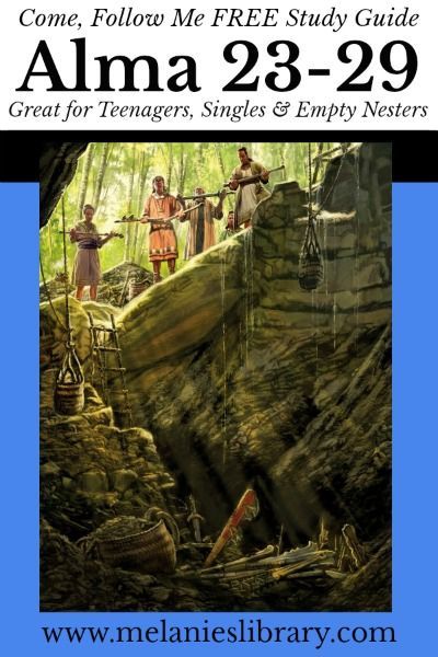 Come, Follow Me Daily Study Guide for Alma 23-29. For personal and/or family study of the scriptures, geared towards families with teenagers, single adults, and empty nesters. Patriarchal Blessing, Family Scripture Study, Lds Lessons, Teaching Printables, Fhe Lessons, Conference Talks, Lds Young Women, Empty Nesters, Jesus Christ Artwork