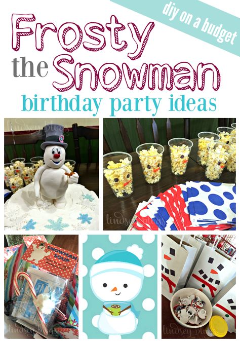 Frosty the Snowman Birthday Party [+ FREE Printables!] Snowman Birthday Theme, Frosty The Snowman Theme Christmas Party, Frosty Themed Party, Snow Day Party Ideas, Frosty The Snowman Party Ideas, Snowman Party Decorations, Frosty The Snowman Birthday Party, Frosty The Snowman Cake, Frosty The Snowman Party