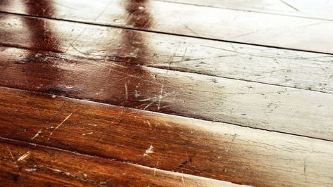 Here's how to remove scratches from hardwood floors with a walnut, Brillo pad, and other cool home hacks. Hardwood Floor Scratches, Wood Floor Repair, Scratched Wood, Pergo Flooring, Wood Images, Cork Flooring, Home Selling Tips, Flooring Materials, Bamboo Flooring