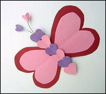 Valentine's butterfly Valentines Day Projects, Projects For Preschoolers, Saint Valentin Diy, Valentines Bricolage, February Crafts, Valentine's Day Crafts For Kids, Preschool Valentines, Valentine Crafts For Kids, Valentine Projects