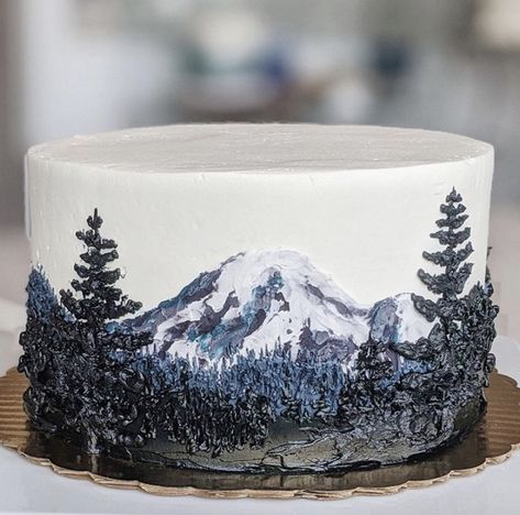 Tort Special, Celebrity Cake, Mountain Wedding Cake, Nature Cake, Mountain Cake, Decorative Food, Boy Cake, Cake Studio, Cake Inspo