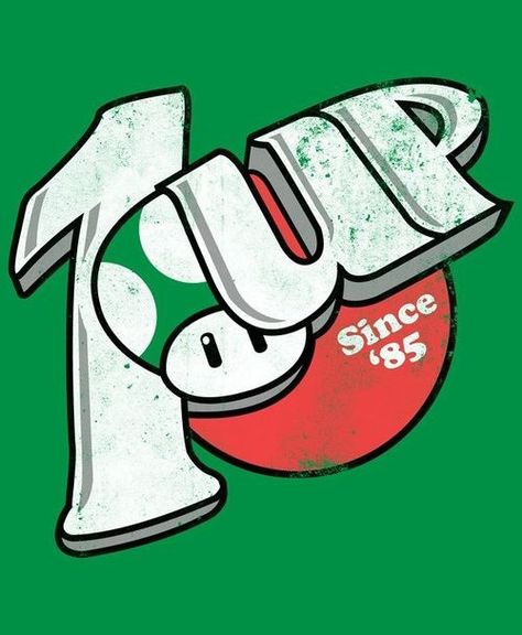 7up 1up get it? Mario, T Shirt