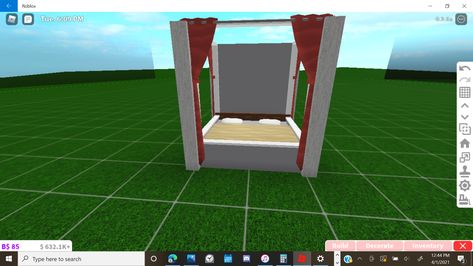 Hey I'm Gracie and I'm a bloxburg builder. I creat bloxburg hacks sometimes. Instructions: put down any bed, add four walls around it. Then put window frames on three sides. Add curtains and pillars. Done! I hope y'all like this! Bloxburg Bed, Bed With Curtains, Bloxburg Hacks, Bloxburg Ideas, Fourth Wall, Bed Curtains, Canopy Bed, Window Frames, Family House