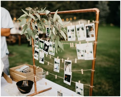 Polaroid Pictures Display, Backyard Wedding Photography, Wedding Photo Display, Backyard Wedding Dresses, Reception Bride, Utah Wedding Photography, Wedding Destination, Wedding Photography Poses, Utah Weddings