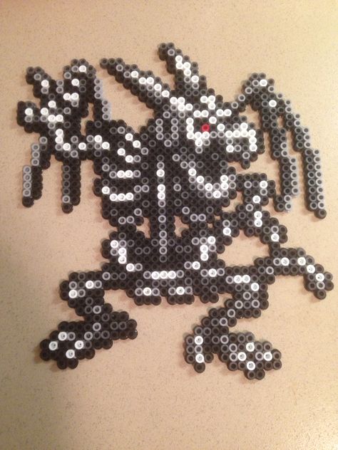 Dragon Quest Perler Beads, Bone Dragon, Dragon Bones, 8 Bit Art, Dragon Quest, Crafts With Pictures, Perler Patterns, Bone Beads, Fuse Beads